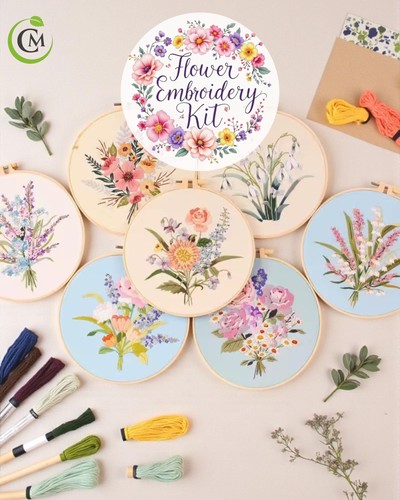 Embroidery kit for beginners - kit,