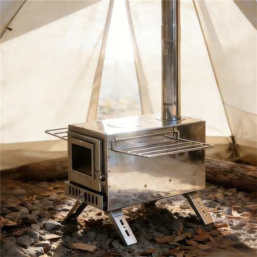 Camping wood stove - stove, outdoor