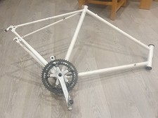 Raleigh 24 Inch White Bike Frame With Pedals