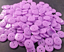 Plain lilac flat buttons - lilac,