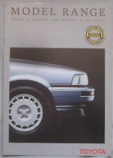 1989 Toyota range Brochure including MR2, Supra & Celica
