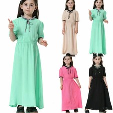 Muslim Kids Girls Abaya Arab
