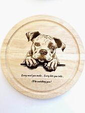 American Bulldog Chopping Board ,Dog lover gift, personalise dog breed.