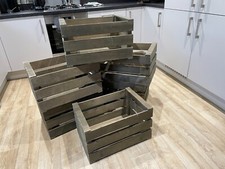 Large Wooden Crate, Florist Crate, Apple Crate, Rustic Planter 55 x 37 x 31 cm