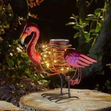 Solar Flamingo Garden Light