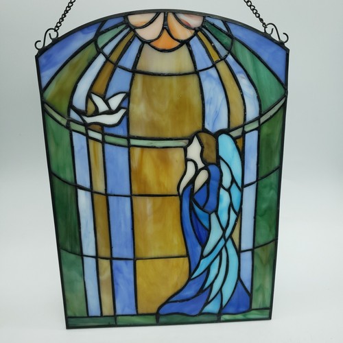 Vintage angel dove - angel, stained