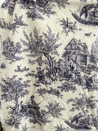 Vtg toile fabric - vtg, purple