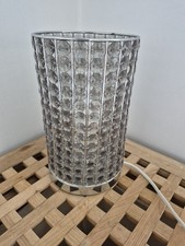 Honebase Silver Bedside Table Lamp With Clear Gems