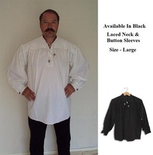 Cotton Shirt With Laced Neck &