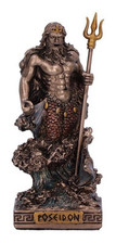 Poseidon Bronze Miniature Statue