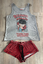 Primark Retro Beano Dennis the Menace Sleep Set in Size Small UK 10-12 - Used