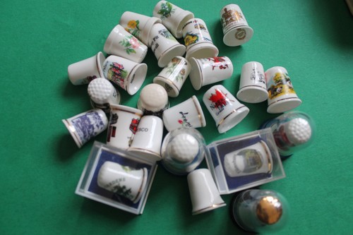 Ceramic china thimbles various - ceramic,