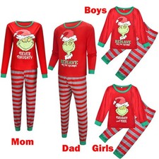 Christmas pjs Christmas Pyjamas Family Nightwear PJs Set Matching Suits Grinch