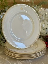 SIX x Vintage Minton S104 Wheatsheaf Gold DINNER PLATES 27cm St Edward’s Crown