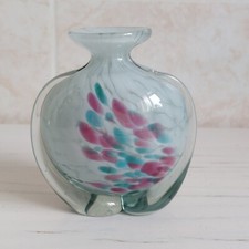 Vintage Mdina Glass Vase White