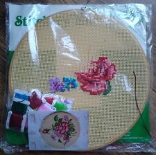 Embroidery Stitchery Kit 30cm Hoop KANGAROO SERIES Flowers M-04 - partly done