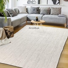 Rug White Jute Carpet