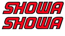 SHOWA fork decal stickers PAIR MX Trials Road Race Sports Bike Honda Ducati 