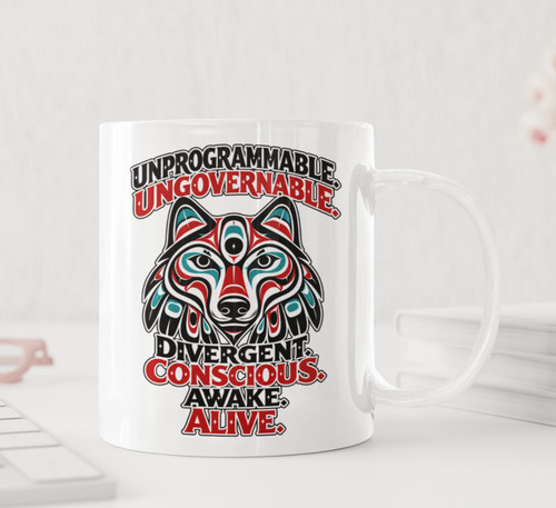 Wolf mug 11oz unprogrammable - mug,