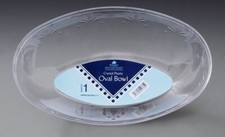 11"  CLEAR PLASTIC OVAL BOWL