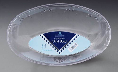 Clear plastic oval bowl - ,