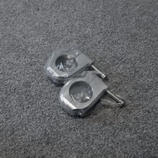 LAMBRETTA DAMPER CLAMPS / SHOCK MOUNTS SET CNC ALLOY  - STAINLESS STEEL FIXINGS 