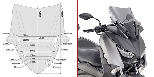 Givi screen windshield - screen, yamaha