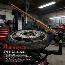 Motorcycle tyre removal - tyre, tool
