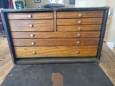 Antique Oak Wood 8 Drawer