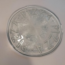 LA MEDITERRANEA 35cm, recycled glass pizza plate - (heavy) - rare - USED.