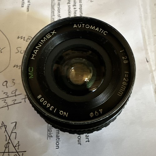 Hanimex 28mm lens - hanimex, for