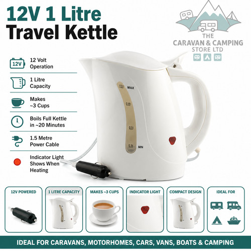 12v travel kettle caravan - travel,