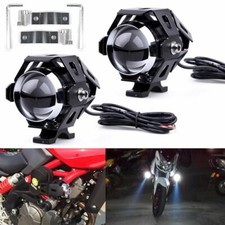 2x 125W Motorcycle Motorbike LED Headlight Driving Fog Spot Lights switch