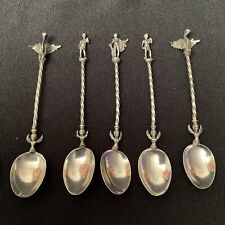 x5 Antique Silver Spoons ~