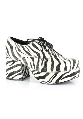 Mens zebra hologram pimp - zebra, shoe
