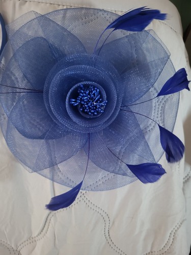 Beautiful blue fascinator - blue, with