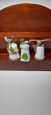 3 COLLECTABLES STERLING CLASSIC THIMBLES - BIRDS