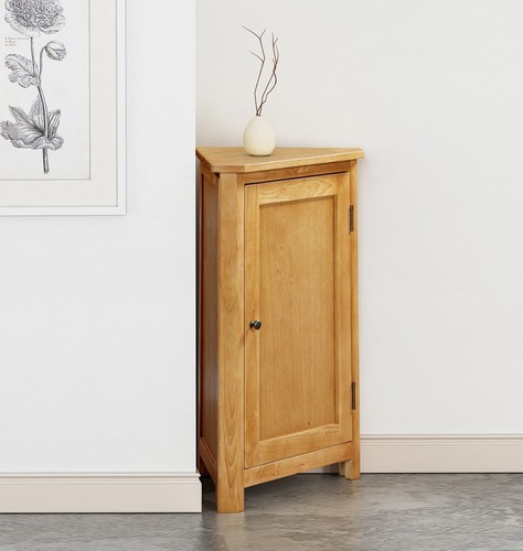 Corner storage cupboard - corner, oak