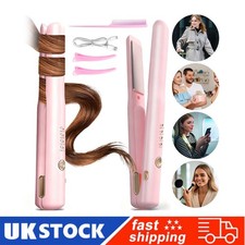 Cordless Hair Straightener & Curler 2-in-1 - Portable USB Rechargeable Flat Iron