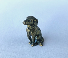 Vintage Solid Brass Dog