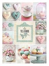 Vintage Tea Room Tea Cupakes Cake Cream Tea Canvas