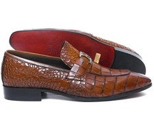 Men handmade brown crocodile - men,