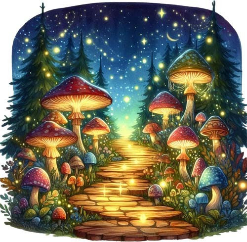 Magic fairy mushroom - fairy,