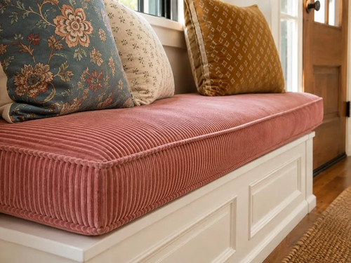 Dusty rose corduroy hallway - rose,