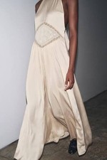 Zara Embroidered Midi Dress Size M - BNWT