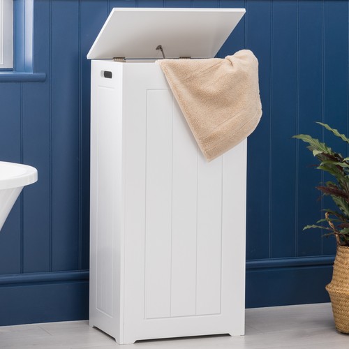 White laundry box wooden - laundry,
