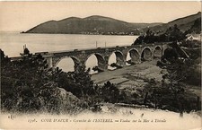 Old postcard AK Cote d'Azur - Corniche de l'ESTEREL - Viaduct sur la Mer THÉOULE (351245)