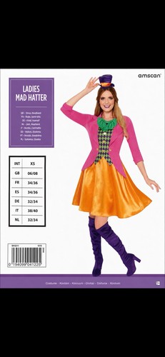 Mad hatter costume size 8 - mad, 6/8