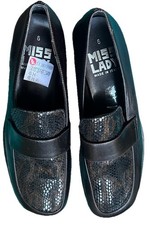 Miss Lady Womens Italian Patent Leather Loafer Shoes U.K. Size 6 Brown BNWoB