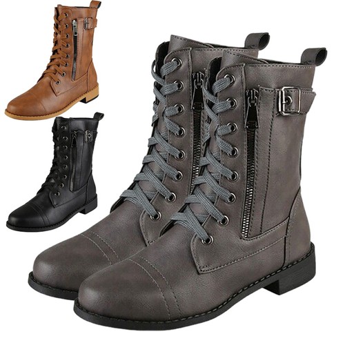 Womens flat boots low heel - womens,